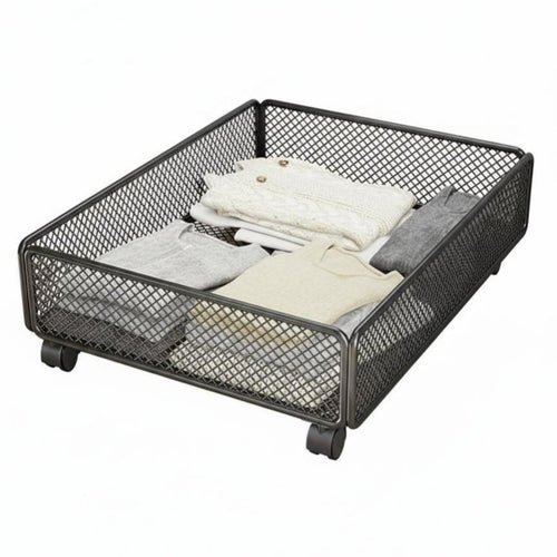 Rolling Storage Bin Dustproof Rolling Storage Container Easy Assembly for Closet