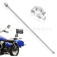 Motorcycle Flag Pole Bracket with Small Red Flag for Scooters and Three-Wheeled Vehicles
