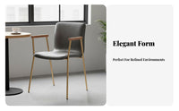 Utilitarian Design Armchair With Backrest Upholstered Armchair Minimalist Look Easy Assembly for Adults, Kitchen, Office