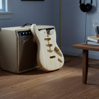 Routed Cavities S and T Style Guitar Body Sanded Unfinished Guitar Body Polished for Repair Hobbyists