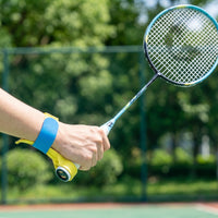 Breathable Badminton Wrist Corrector Ergonomic Badminton Grip Coach Flexible Wrist Strap with Support Strip Lightweight for Beginners