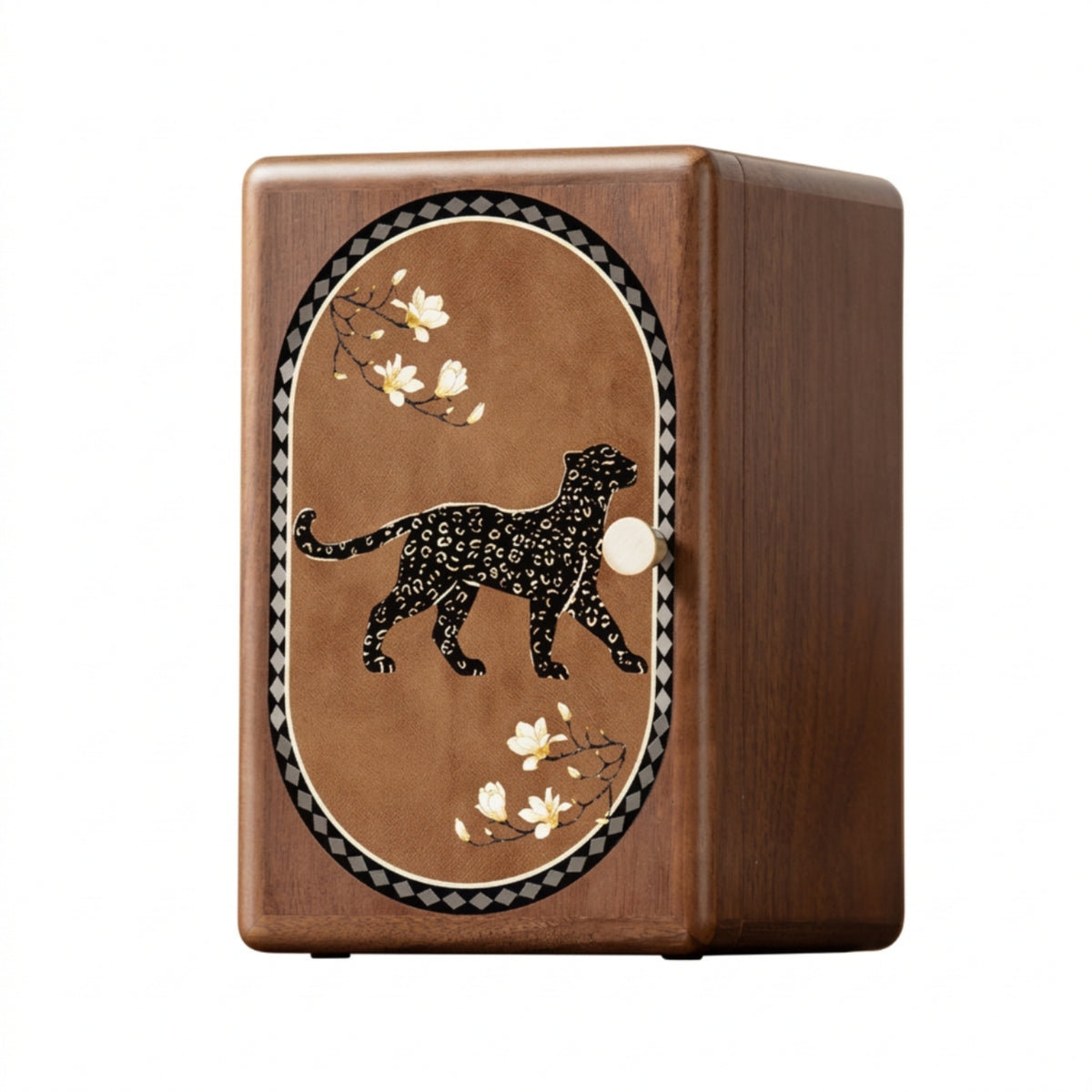 Wooden Jewelry Box Compact Jewelry Box with Door Desktop Organizer for Dresser, Vanity