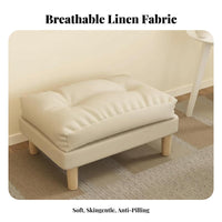 Upholstered Ottoman Space-Saving Upholstered Footstool Modern Design for Seniors