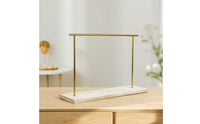 Jewelry Display Stand Tabletop Necklace Display Stand Jewelry Organizer with Wooden Base Metal for Jewelers, Boutique