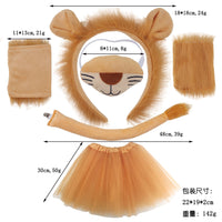 Lion Animal Headband Costume for Halloween and Performances