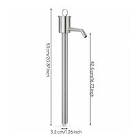 Drum Oil Extractor Metal Barrel Pump Silver Finish For