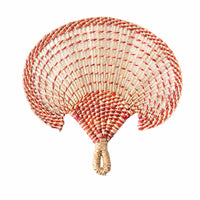Rustic Handwoven Fan Natural Fiber Fan Textured Grip