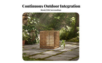 4-Piece Woven Patio Set sturdy Wood Frame Outdoor Furniture Low Maintenance Thick pads for Homeowners, Entertainers, rearyard