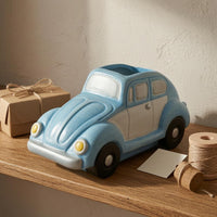 Vintage Car Planter Blue Car Planter Retro Style for Balcony, Courtyard