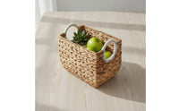 Straw Storage Basket Eco-Friendly Woven Storage Basket with Handles Artisanal