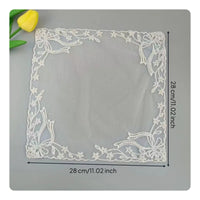 Embroidered Coaster Photo Prop Lace Coaster Mat High-Density Polyester