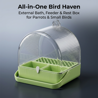 Cockatiel Cage Mounted Bath Feeder, External Bird Bath Feeder Combo, Budgie External Shower Feeder,  - Image 8