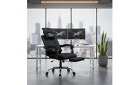 Adjustable Height High Back Reclining Computer Chair Headrest Ergonomic Office Chair with Footrest for Gamers