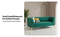 Modern Design 2-Seater Loveseat high-resilience Foam Sofa Couch Ergonomic Support Household Furniture Sturdy Frame for Apartment Dwellers, Small Business Owners, Living Room, Reception Area, Office, Bedroom