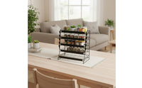 Snack Display Rack Stand Space-Saving Wire Display Rack with Clips Stable Countertop Organizer for Retailers, Vendors, Kitchen Counter
