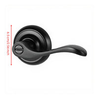 Keyless Bathroom Door Lock, Three-Lever Handle, Privacy Interior Lock, Zinc Alloy, Easy to Install, Suitable for Bedroom and Bathroom