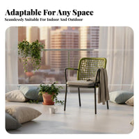 4 Pieces 4-Piece Chat Set Nordic & Design Loveseat, 2 Chairs, and Table Set Thick pads Rust-Resistant for Balcony, Garden, Deck