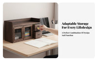 Multi-Compartment Desk organizer Multifunctional Desk Shelf with Compartments