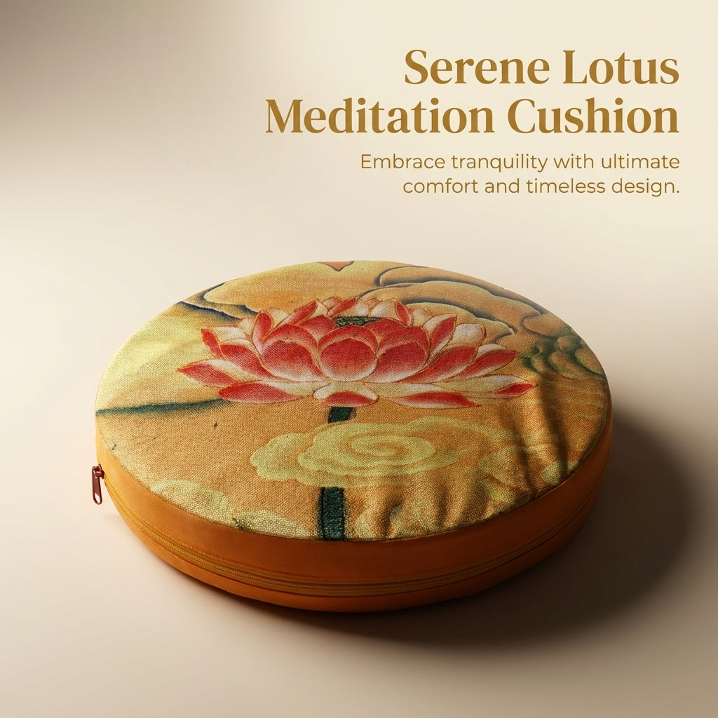 Round Meditation Cushion, Linen Floor Pillow for Meditation, Kneeling Cushion, Sitting Pad, Round Seat Cushion for Home