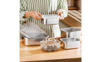 Mesh Draining Basket Rustproof Strainer Basket with Feet Stackable Colander with Feet for Chefs