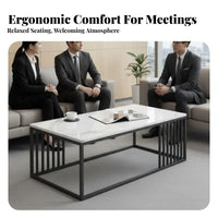Modern Design managerial Sofa and Table Group Sturdy Construction Reception Seating sturdy Frame Office Lounge Set Comfortable paddinging for Business managerials, Company Owners, Interior Designers, Waiting Room, Lobby