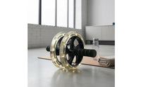 Fitness Wheel Black Frame Abdominal Portable Fitness Equipment for Home Gym