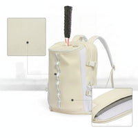 Water-Resistant Racket Backpack with Shoe Compartment Multifunctional Racket Backpack Reflective Badminton Bag with Shoe Compartment Padded for Travel