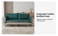 Nordic design 2-Seater Fabric Sofa Light Luxury Aesthetic Loveseat space-saving Size Upholstered Couch Minimalist Design for Apartment Dwellers, Young Adults, Office Workers, Small Spaces, Living Room, Bedroom