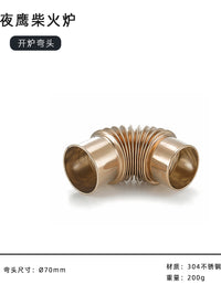 野之旅户外柴火炉配件火立方烟囱平台防烫网帐篷防烫板弯头风绳环