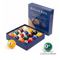 16 Pieces Crisp Striking Sound Tournament Billiard Balls Balanced Density Billiards Accessory Long-Lasting Sports Equipment Brilliant Colors for Game Room