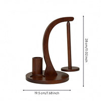 Rotating Yarn Spool Holder 360-Degree Rotation Craft Storage Wood-Grain Finish