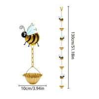 Bee Rain Chain Whimsical Decorative Bee Gutter Chain Cute for Garden, Patio