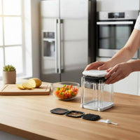 Manual Food Dicer with Container Multi-Functional French Fry Box