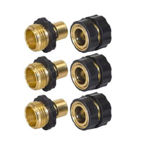 Garden Hose Connector 3/4 Inch Quick Connect Set for Watering