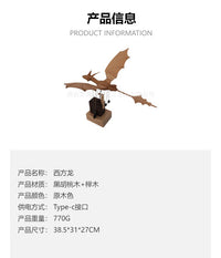 源头新品西方龙【原木色】手工原创实木摆件生日礼物节日情人跨境