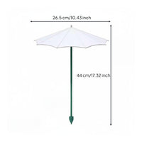 Lush Sunshade Umbrella Fiberglass Pole Flower Pot Rain Cover Ground Stake