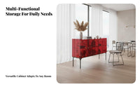 Light Luxury Design Acrylic Storage Cabinet Multi-Functional Display Cabinet Acrylic Doors Versatile Transparent Sideboard with Legs Stable and Long-Lasting for Interior Design Enthusiasts, Apartment Dwellers, Homeowners, Living Room, Entryway, Bedroom