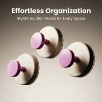 Heavy Duty Suction Cup Hooks for Kitchen, Wall for Door Storage, No Drill Renter Friendly ABS 4 Blue Organizer