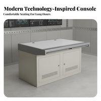 Console Desk Concealed Cable Management Control Room Workstation Modular Design Security S Desk for Dispatchers, IT Professionals