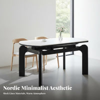 Extendable Round-to-Rectangle Table Expandable Design Household Furniture classic contemporarycenturyera design for Homeowners, Hosts, Dining Room, Small Spaces, Kitchen