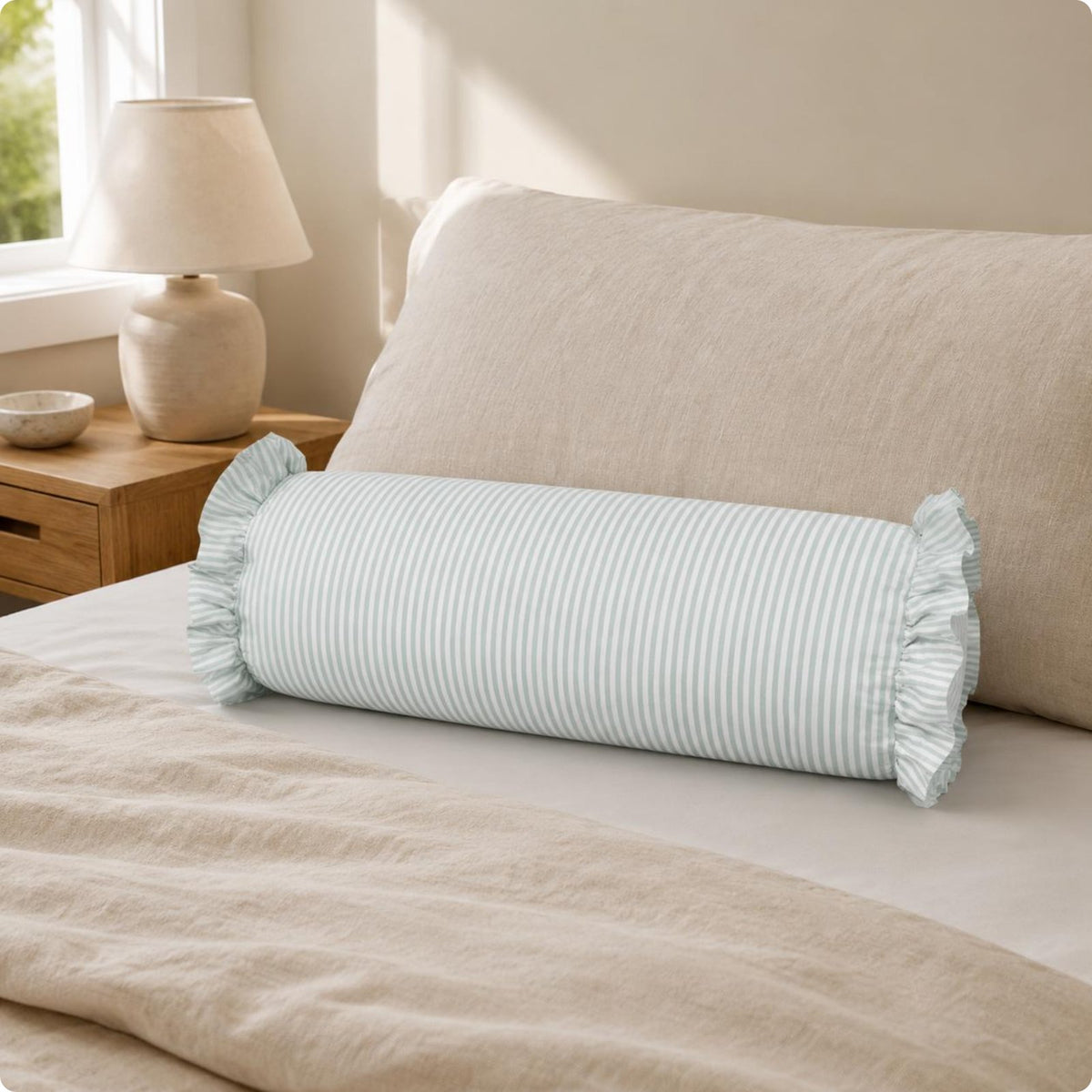 Cylindrical Support Pillow Soft Striped Support Pillow Breathable