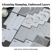 20 Pieces Embossed Decorative Paper Writable Vintage Look Journaling Paper DIY Decoration Relief Print Note Cards for Crafters, Students, Card Making