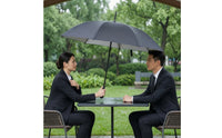 Waterproof Umbrella with Silver Coating Rainproof Long-Handled Umbrella Sturdy Automatic Opening for Business Professionals