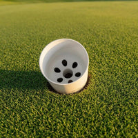 Perforated Base Golf Hole Cup Cylindrical Golf Green Insert White Putting Putting Target Cup Cover Plastic
