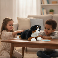 Bernese Mountain Dog Stuffed Animal Huggable Bernese Mountain Dog Stuffed Toy Realistic Affectionate for Children, Bedtime