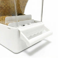 Splash-resistant Bird Feeder, Automatic Bird Feeder for Cage, 500ml PET Budgie Feeders for Cages with Hull Separator