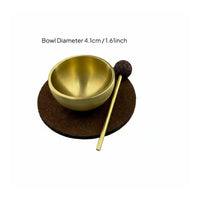 Mini Copper Singing Bowl Stress Relief Sound Bowl Set for Spa