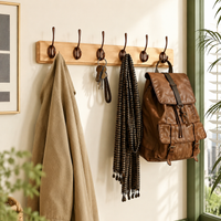 Wooden Wall Hooks, Hat Hangers, Wall Hangers, Entryway Storage, Coat Hangers, Minimalist Style