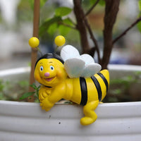 Flower Pot Border Decoration Cute Design Bee Pot Hanger Resin Craft for Balcony