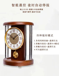 金钟宝欧式复古座钟整点报时台钟客厅桌面摆钟创意台式钟表石英钟